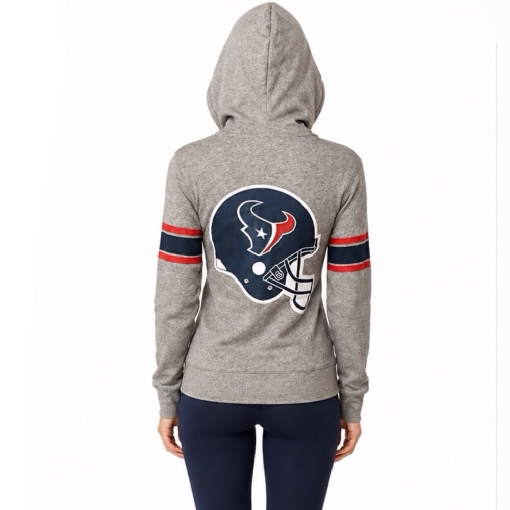 Houston Texans Womens Juniors Hoodie Size XL 15/17 Sparkle Helmet Logo NFL New